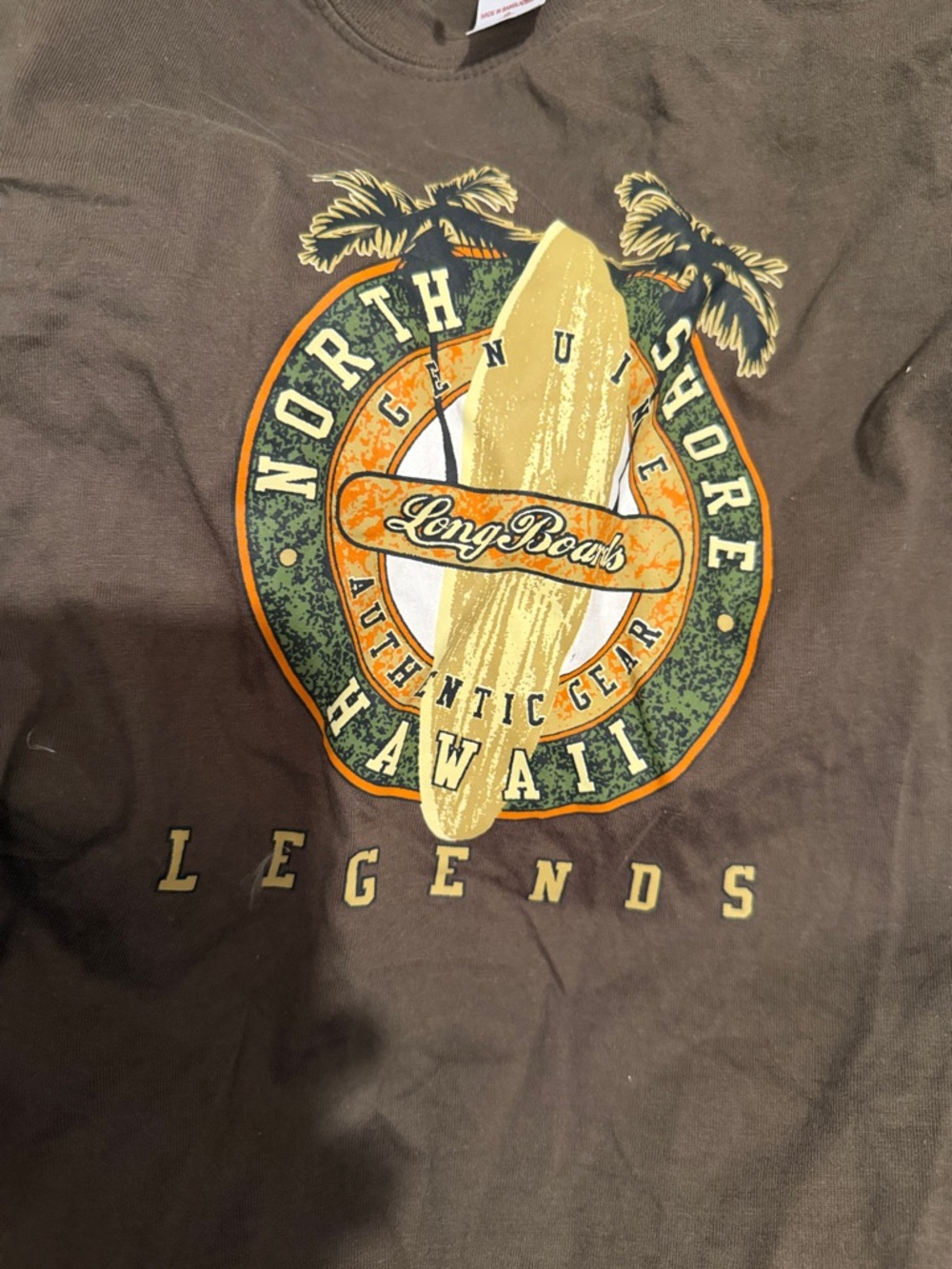 Long Beach North Shore Hawaii Graphic Tee - Brown